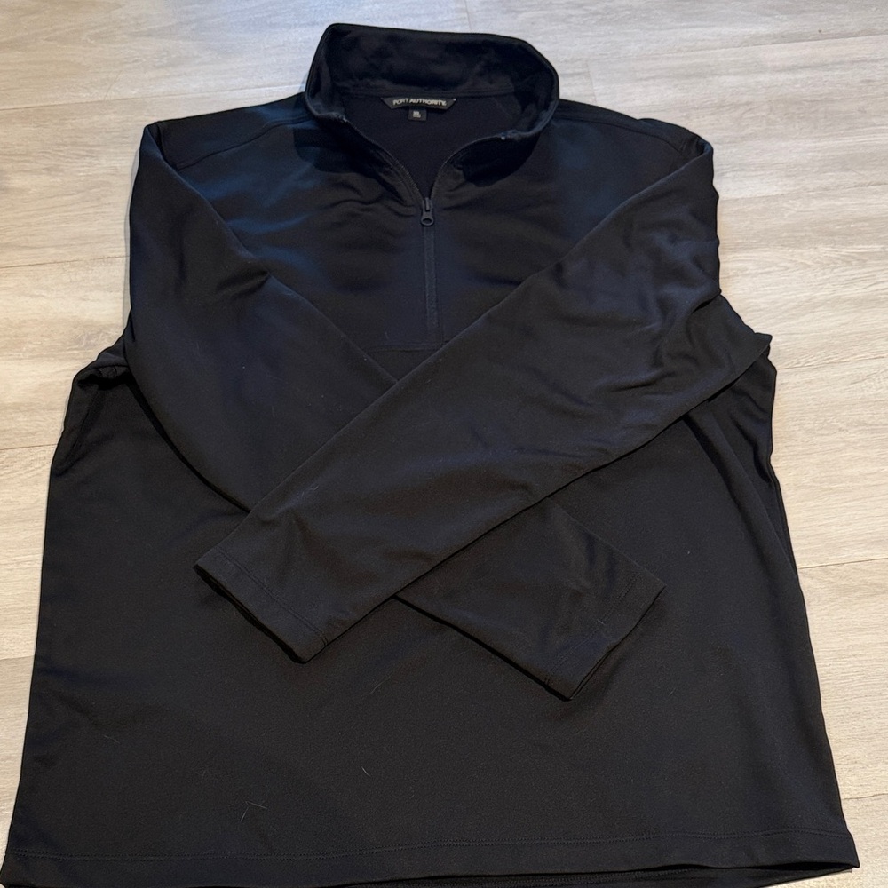 Port Authority Men's Black Quarter-Zip Jacket
